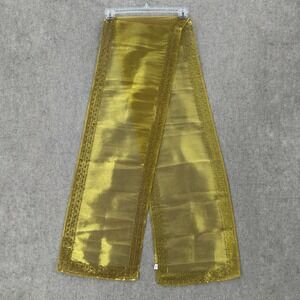 World Market Gold Metallic Beaded Table Runner 13x88‎ Mesh Christmas Glam